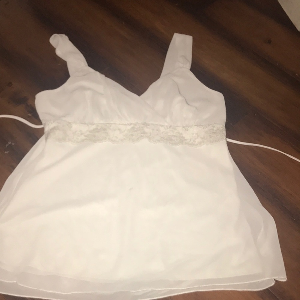 White fancy BCX tank top